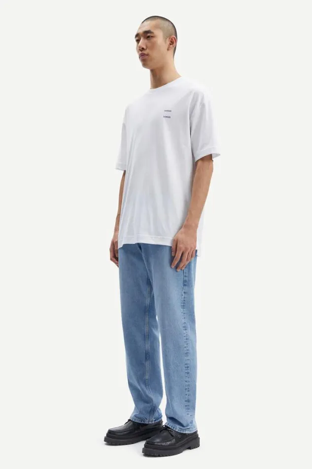 Man Joel Tshirt 11415 White Samse Samse Tshirts and Polos