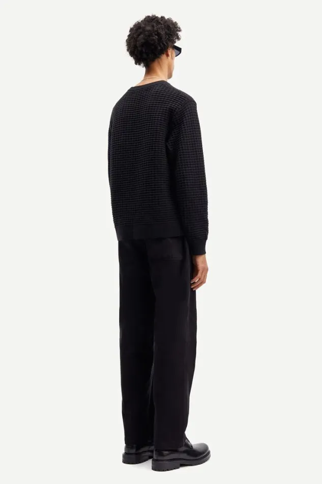 Man Jules Crew Neck 10490 Black Samse Samse Knitwear