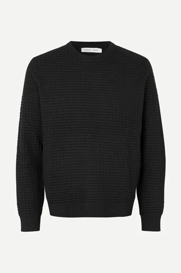 Man Jules Crew Neck 10490 Black Samse Samse Knitwear
