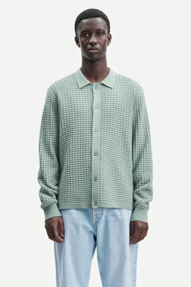 Man Jules Shirt 10490 Iceberg Green Samse Samse Knitwear