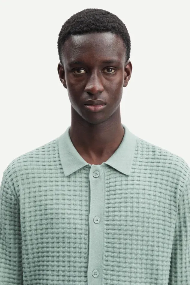 Man Jules Shirt 10490 Iceberg Green Samse Samse Knitwear