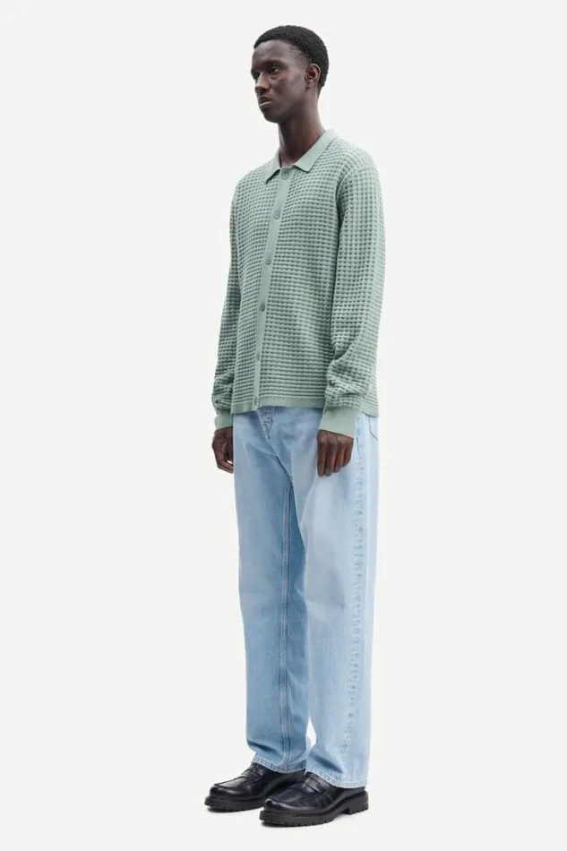 Man Jules Shirt 10490 Iceberg Green Samse Samse Knitwear