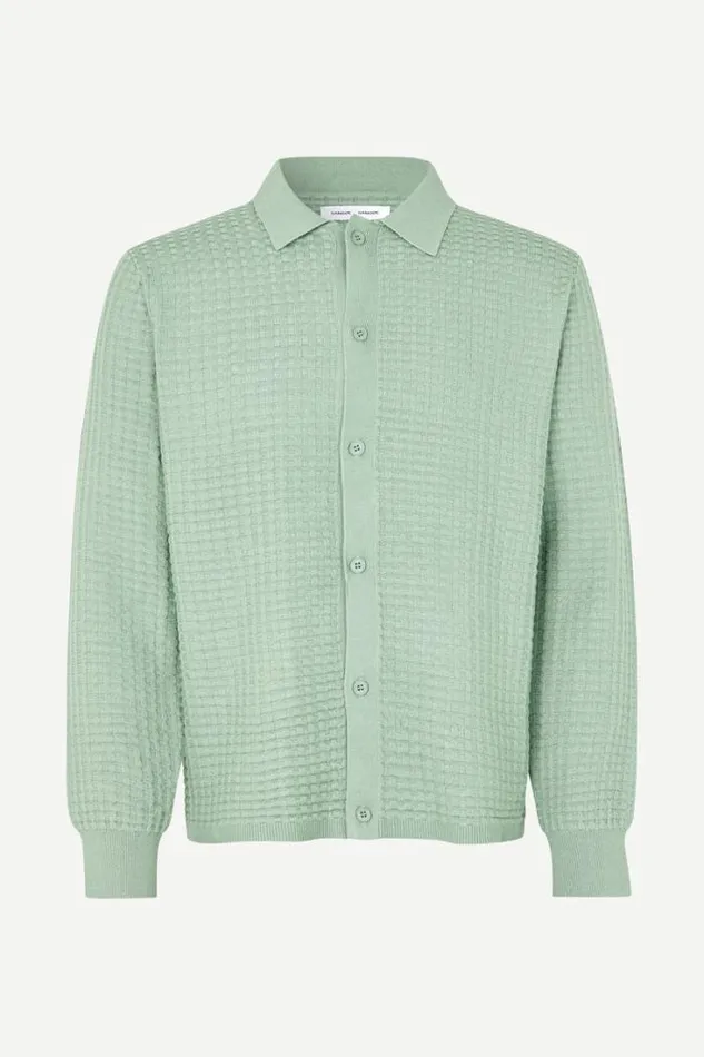 Man Jules Shirt 10490 Iceberg Green Samse Samse Knitwear