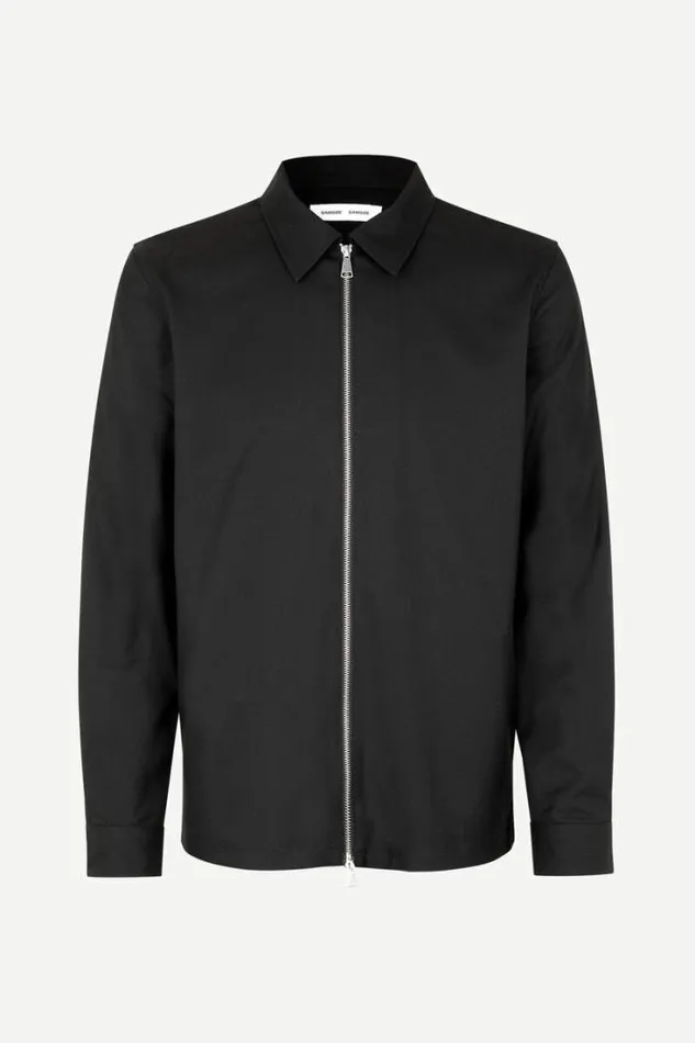 Man Kato X Zip Shirt 14930 Black Samse Samse Shirts
