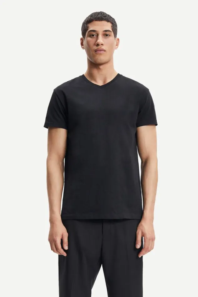 Man Kronos Vn Tshirt 273 Black Samse Samse Tshirts and Polos