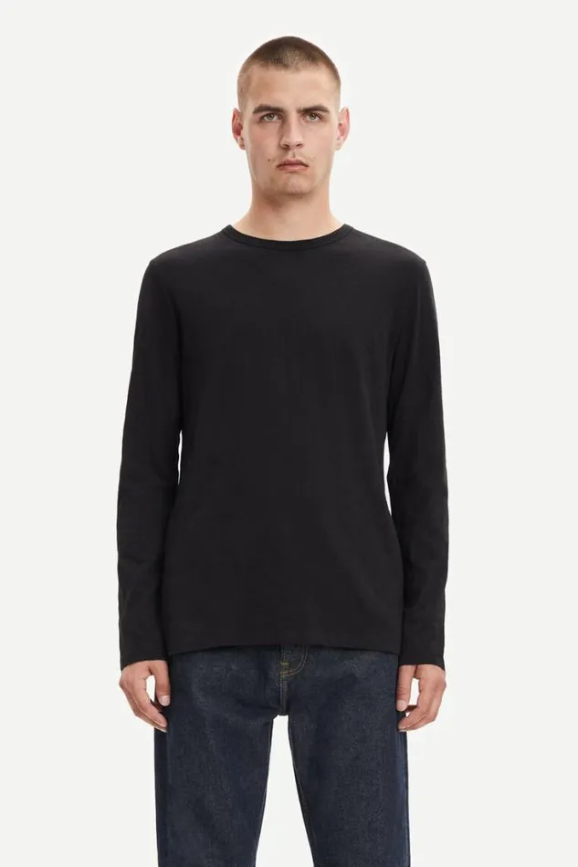 Man Lassen On Ls 2586 Black Samse Samse Tshirts and Polos