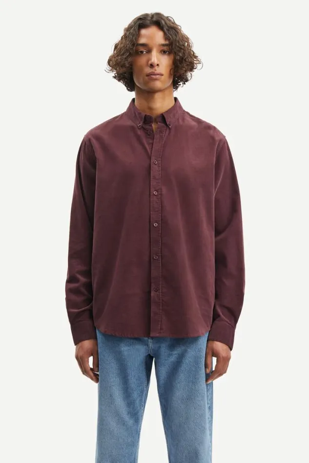 Man Liam BX Shirt 10504 Red Mahogany Samse Samse Shirts