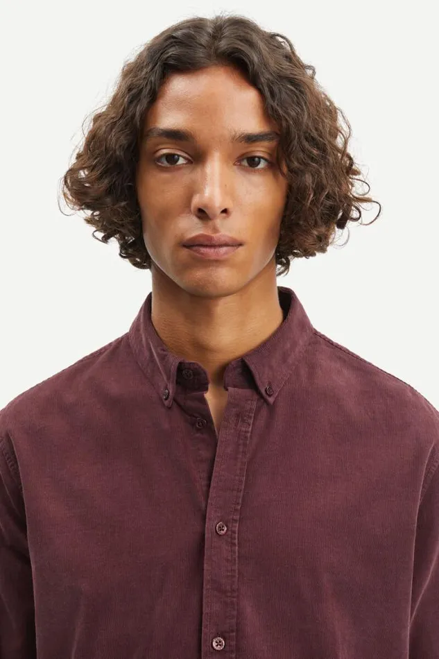 Man Liam BX Shirt 10504 Red Mahogany Samse Samse Shirts