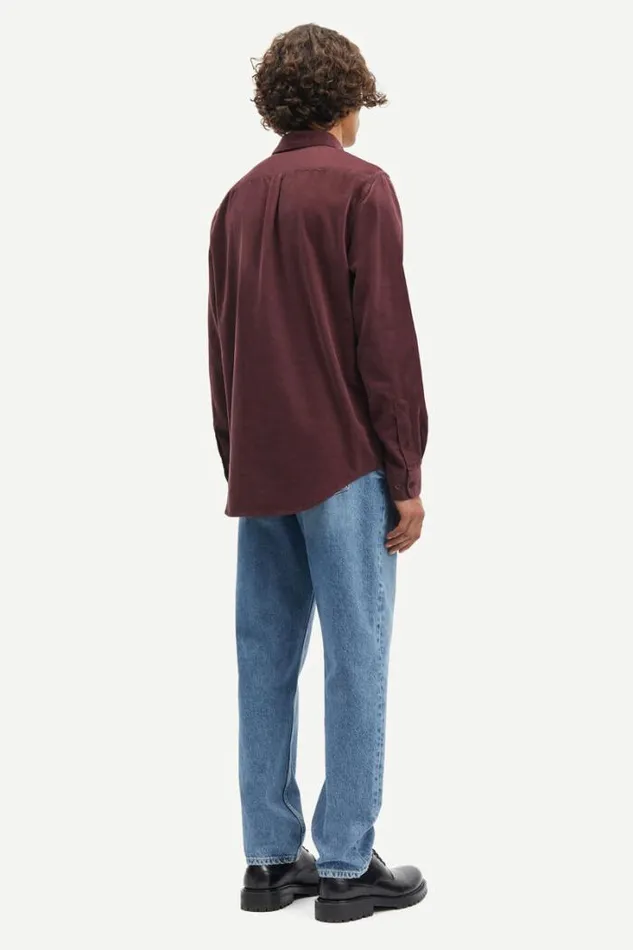 Man Liam BX Shirt 10504 Red Mahogany Samse Samse Shirts