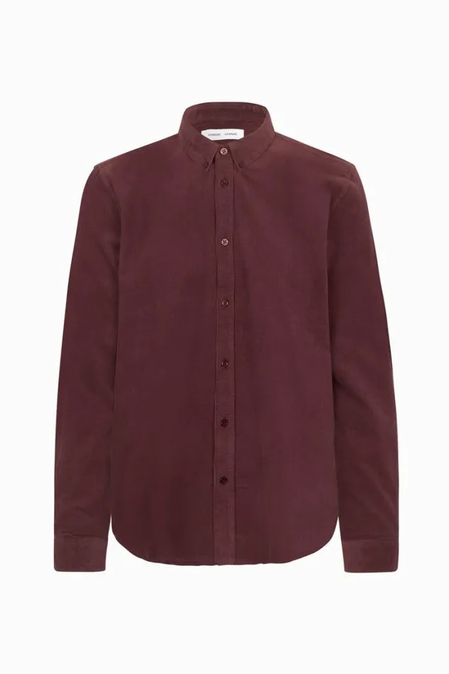 Man Liam BX Shirt 10504 Red Mahogany Samse Samse Shirts