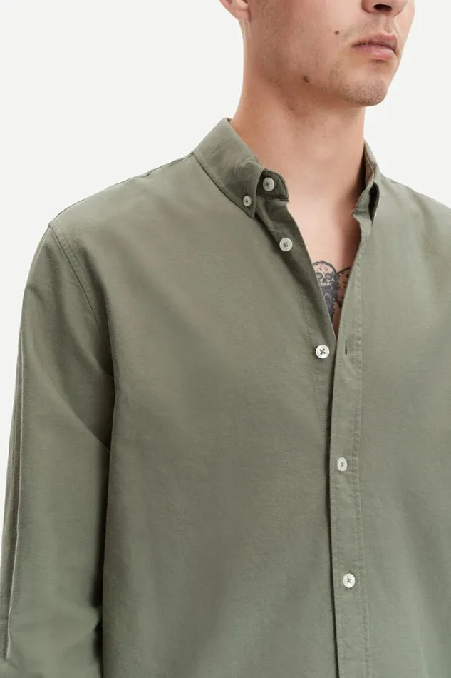Man Liam BX Shirt 11389 Deep Lichen Green Samse Samse Shirts