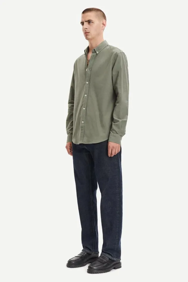 Man Liam BX Shirt 11389 Deep Lichen Green Samse Samse Shirts