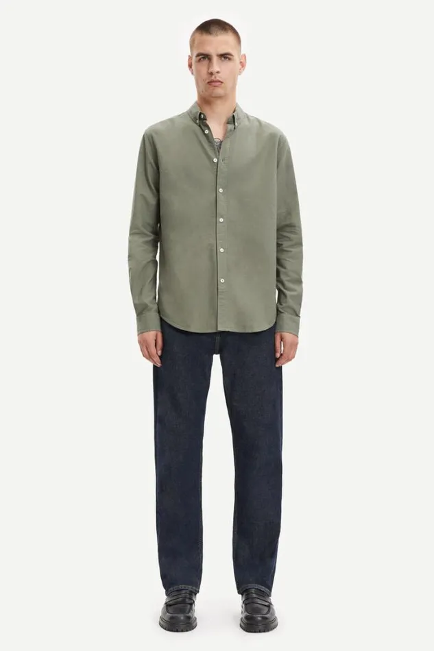 Man Liam BX Shirt 11389 Deep Lichen Green Samse Samse Shirts