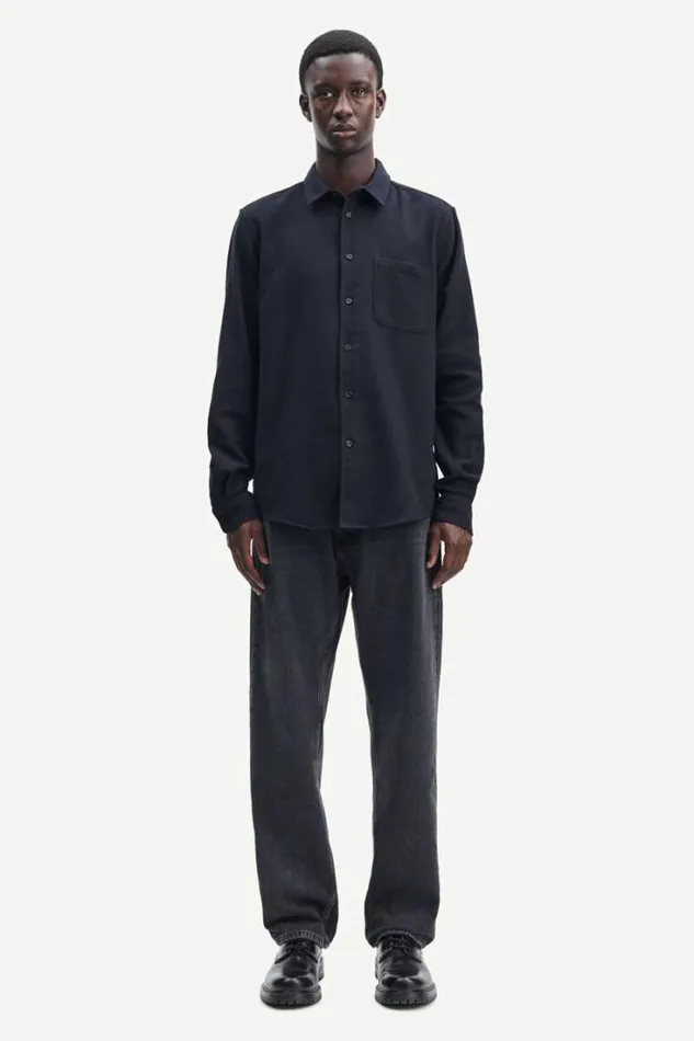 Man Liam NF Shirt 7383 Black Samse Samse Shirts