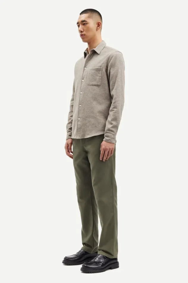 Man Liam NF Shirt 7383 Dark Olive Mel Samse Samse Shirts