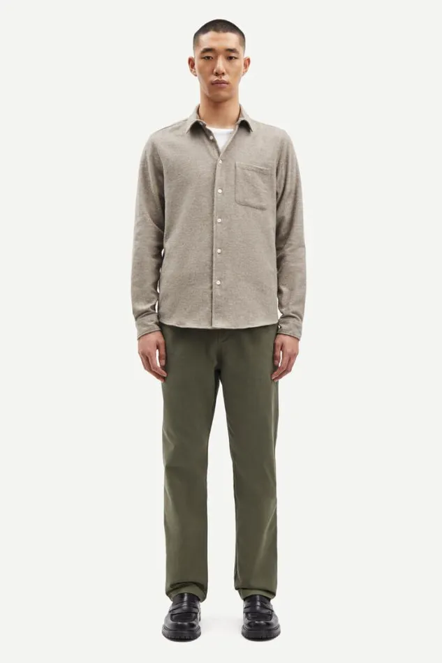 Man Liam NF Shirt 7383 Dark Olive Mel Samse Samse Shirts