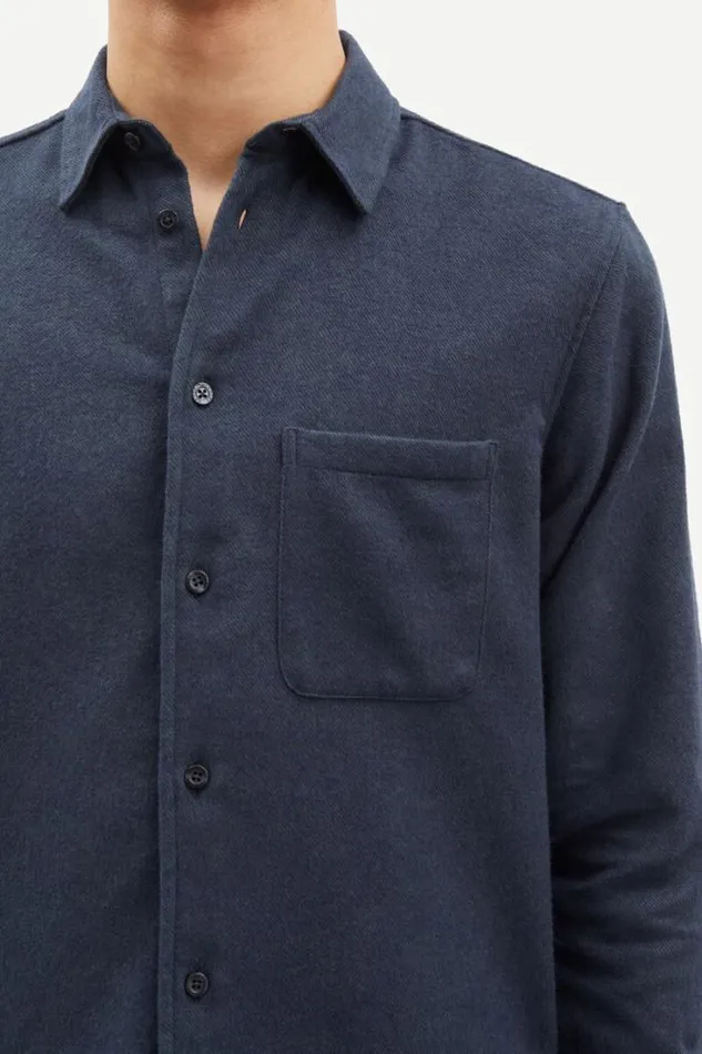 Man Liam NF Shirt 7383 Darkest Spruce Mel Samse Samse Shirts