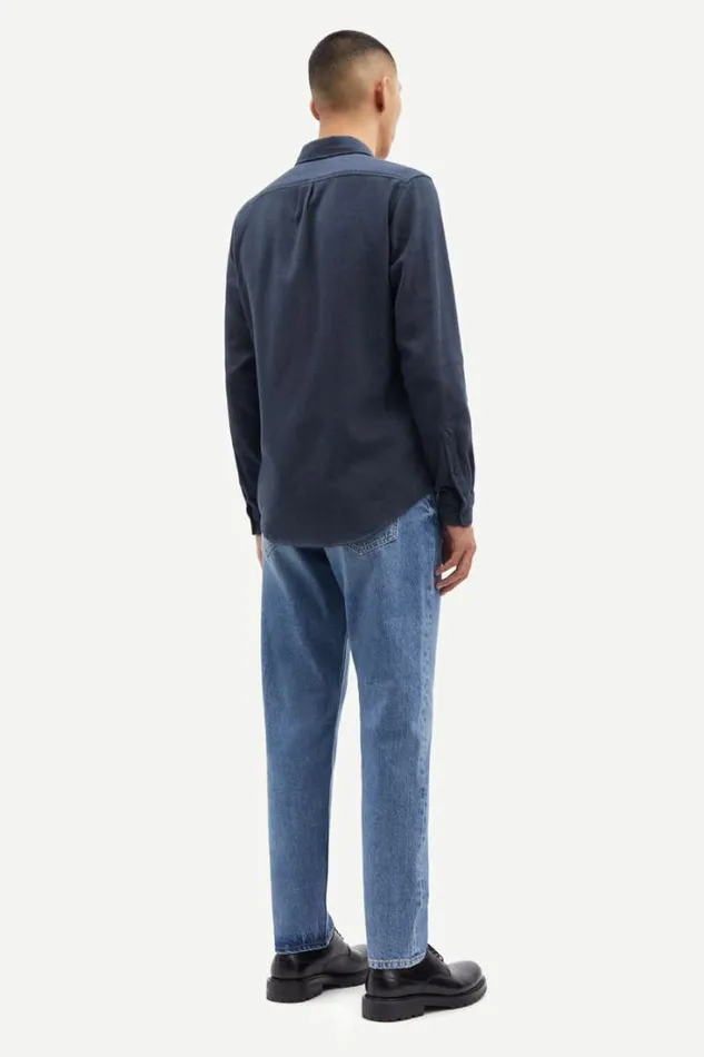 Man Liam NF Shirt 7383 Darkest Spruce Mel Samse Samse Shirts