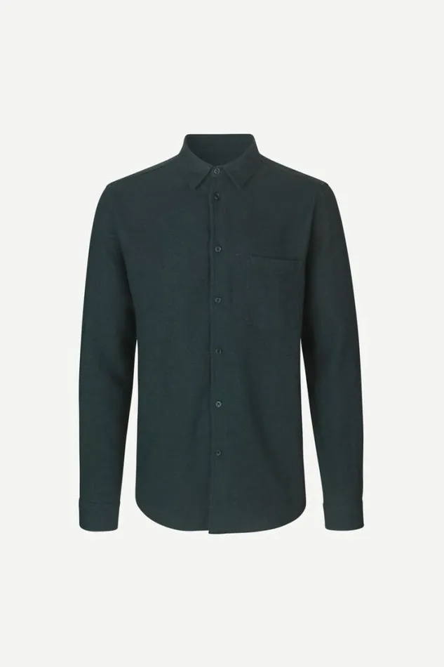 Man Liam NF Shirt 7383 Darkest Spruce Mel Samse Samse Shirts