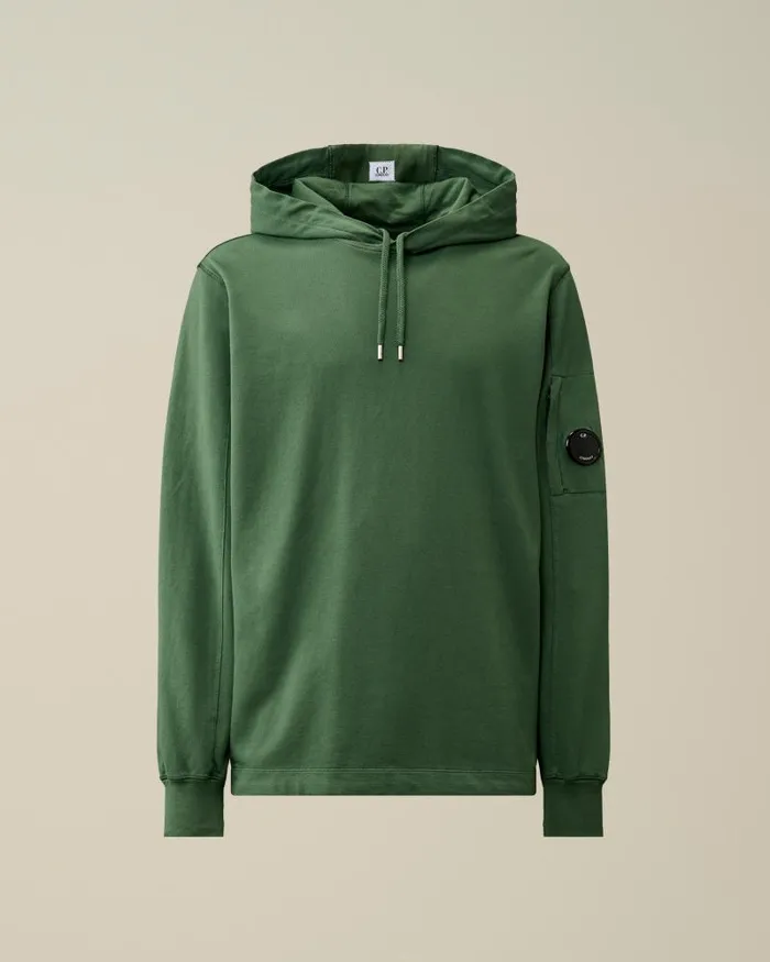 Man Light Fleece Hoodie Duck Green CP Company Sweatshirts
