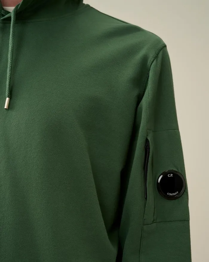 Man Light Fleece Hoodie Duck Green CP Company Sweatshirts