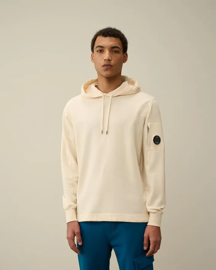 Man Light Fleece Hoodie Pistachio Shell 8211 Beige CP Company Sweatshirts