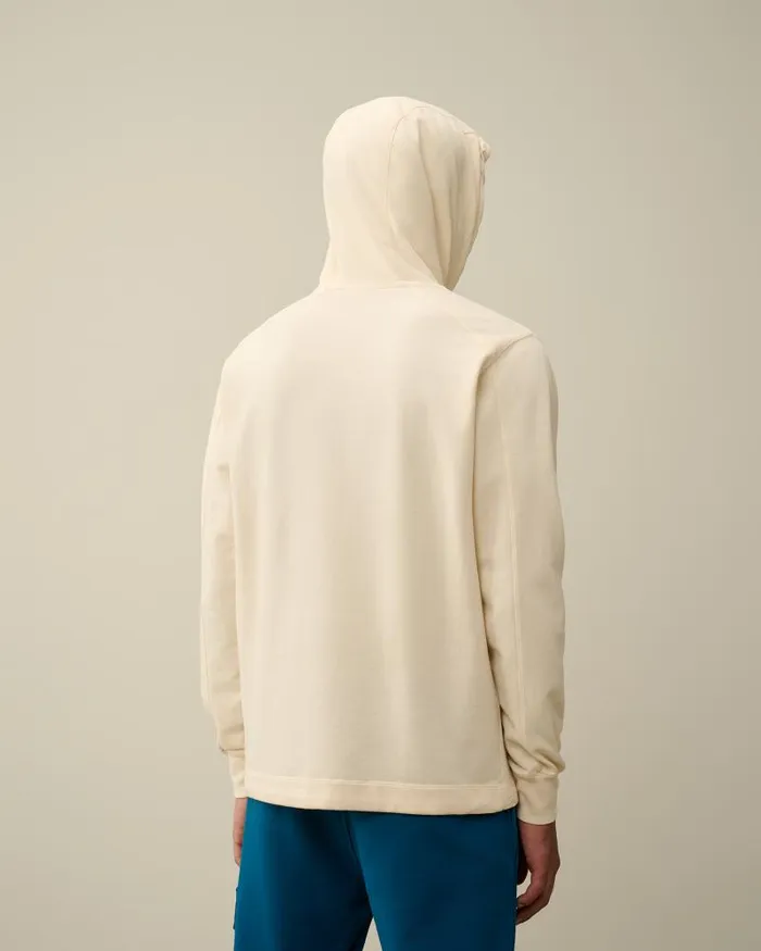 Man Light Fleece Hoodie Pistachio Shell 8211 Beige CP Company Sweatshirts