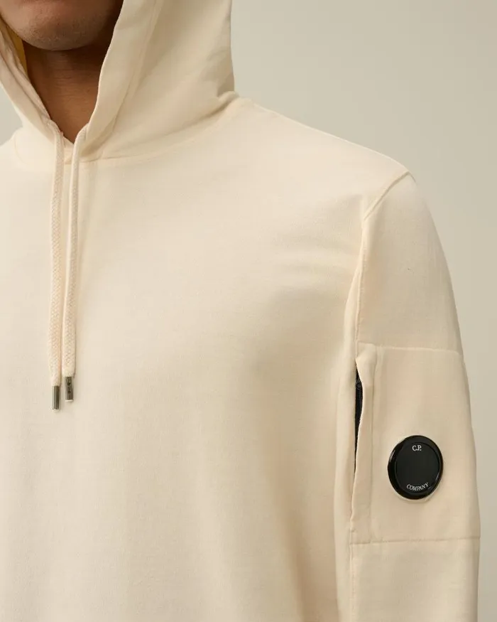 Man Light Fleece Hoodie Pistachio Shell 8211 Beige CP Company Sweatshirts