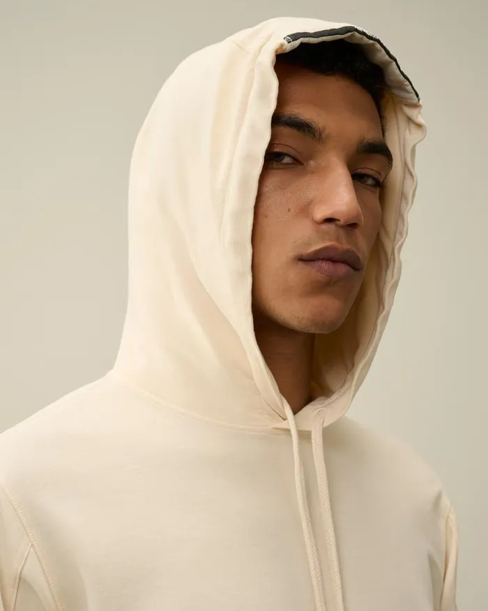 Man Light Fleece Hoodie Pistachio Shell 8211 Beige CP Company Sweatshirts