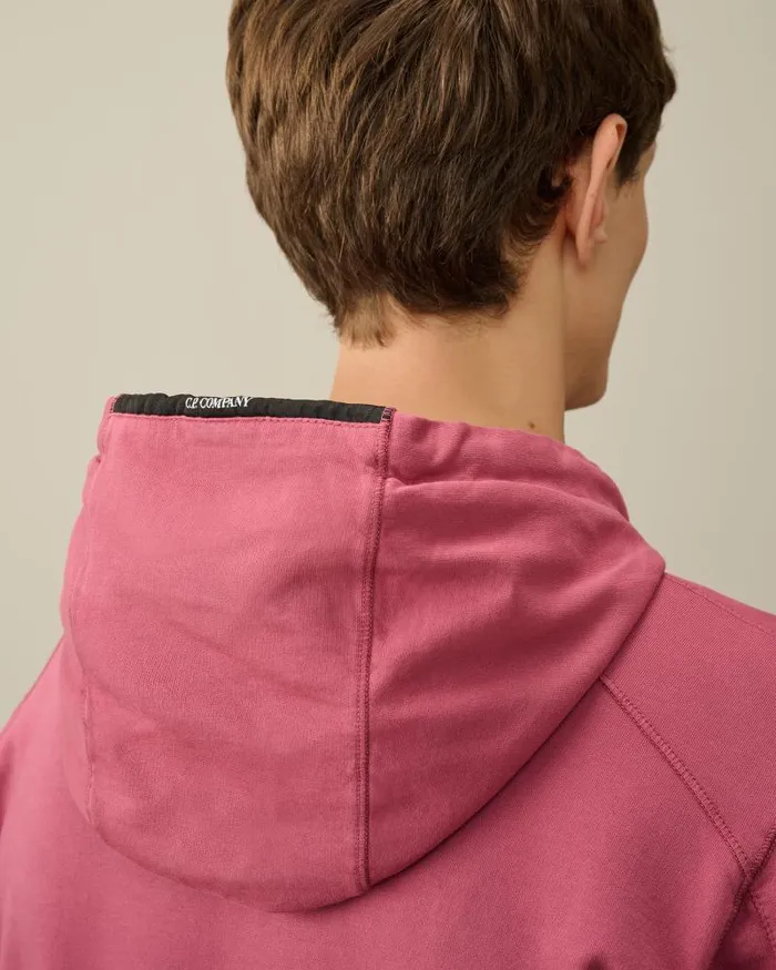 Man Light Fleece Hoodie Red Bud CP Company Sweatshirts