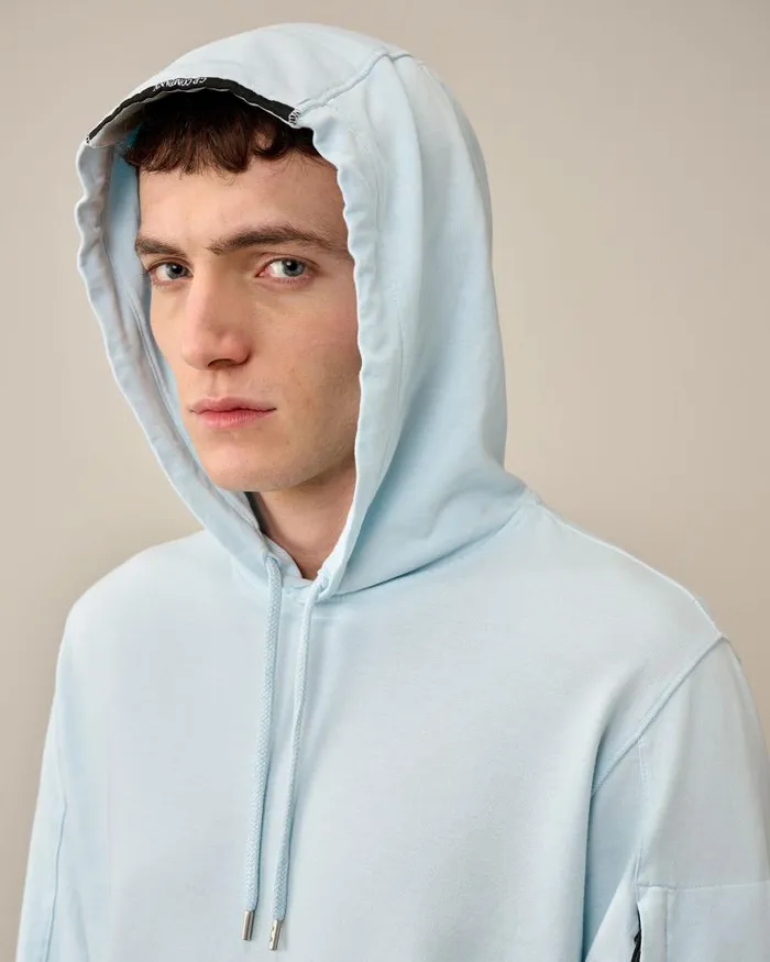 Man Light Fleece Hoodie Starlight Blue CP Company Sweatshirts
