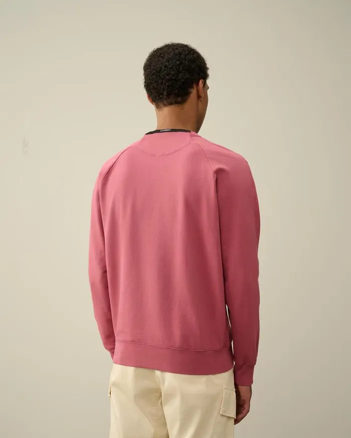 Man Light Fleece Logo Sweatshirt Red Bud CP Company Sweatshirts