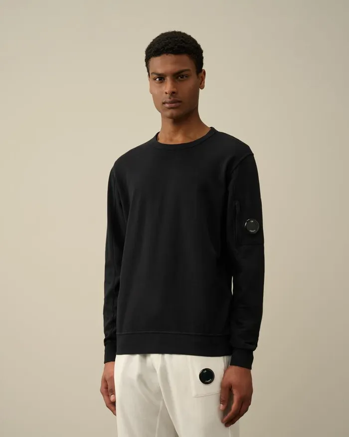 Man Light Fleece Sweatshirt Black CP Company Sweatshirts