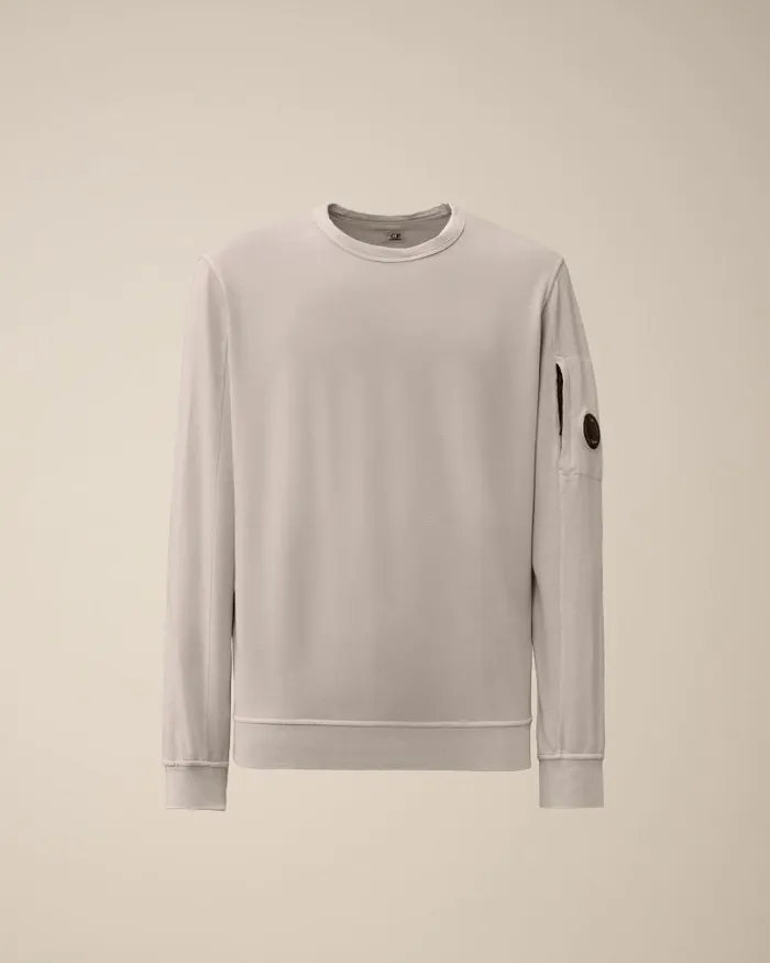 Man Light Fleece Sweatshirt Drizzle Grey CP Company Sweatshirts