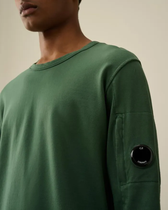 Man Light Fleece Sweatshirt Duck Green CP Company Sweatshirts