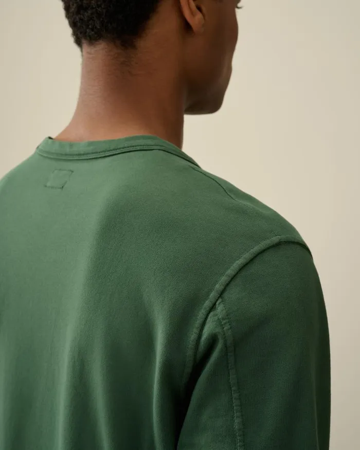 Man Light Fleece Sweatshirt Duck Green CP Company Sweatshirts
