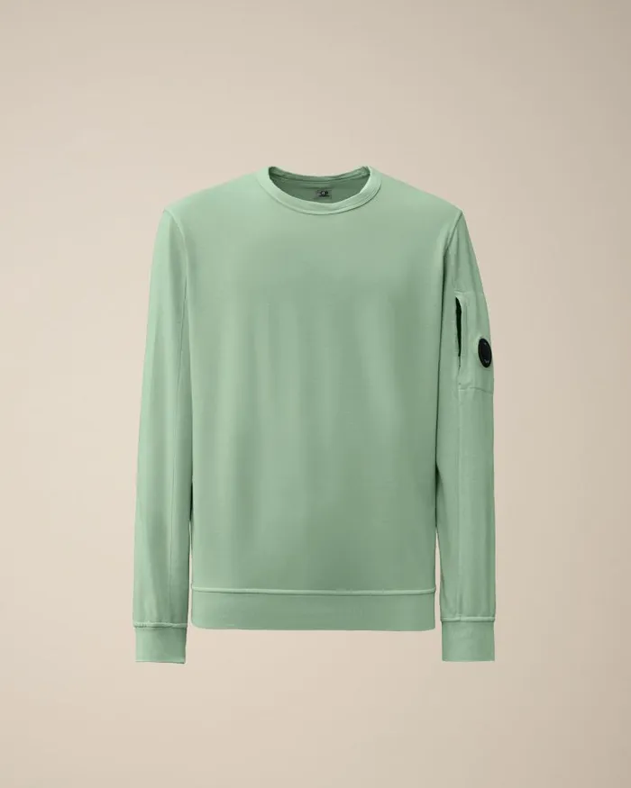 Man Light Fleece Sweatshirt Green Bay CP Company Sweatshirts