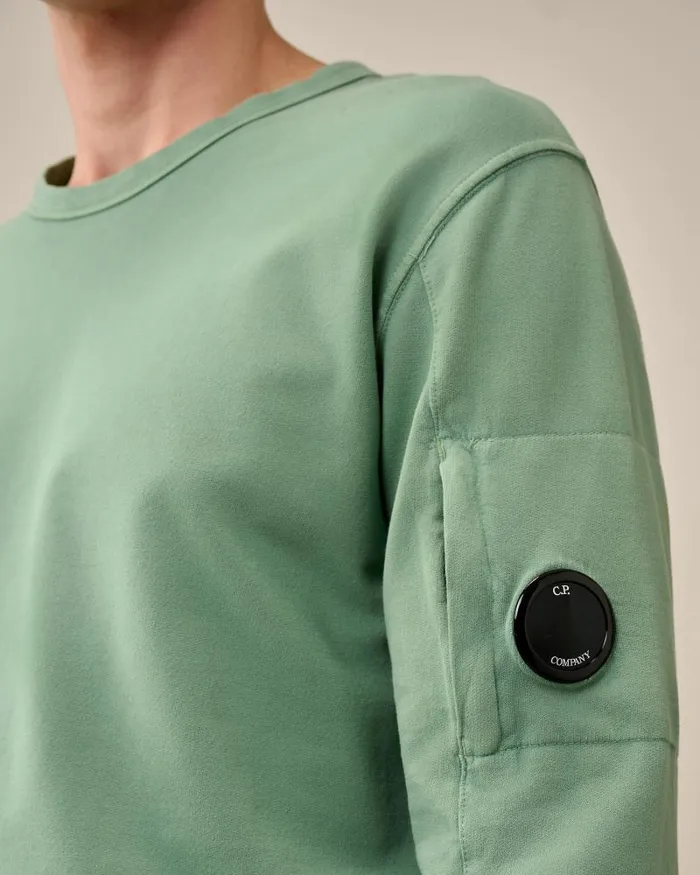 Man Light Fleece Sweatshirt Green Bay CP Company Sweatshirts