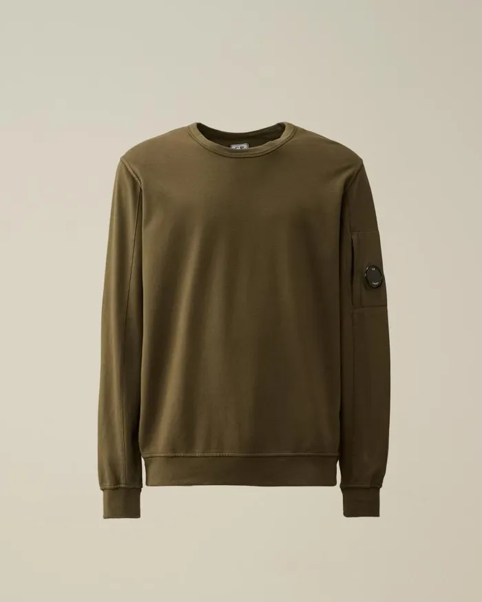Man Light Fleece Sweatshirt Ivy Green CP Company Sweatshirts