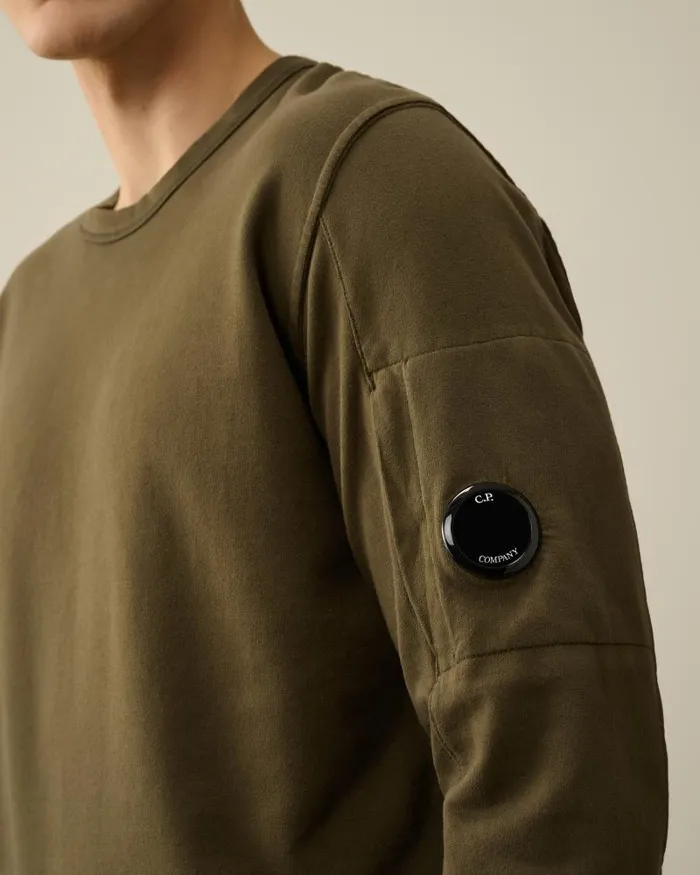 Man Light Fleece Sweatshirt Ivy Green CP Company Sweatshirts