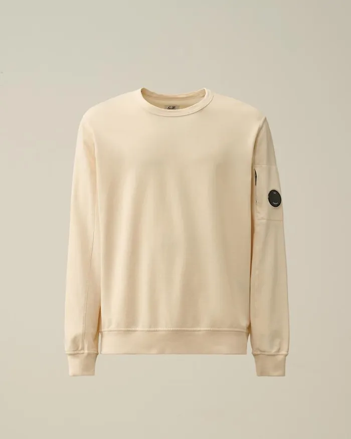Man Light Fleece Sweatshirt Pistachio Shell 8211 Beige CP Company Sweatshirts