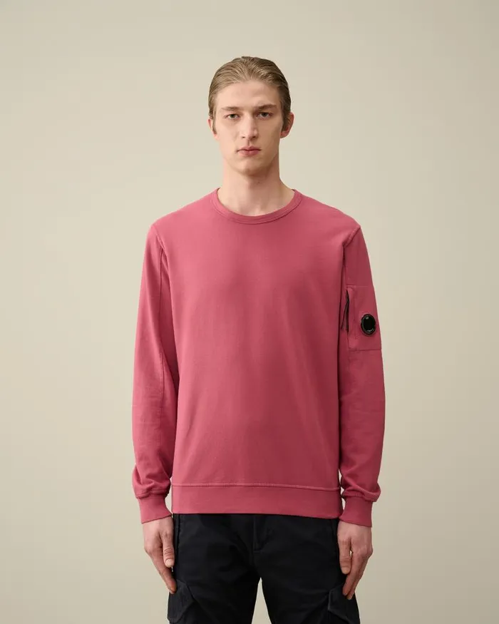 Man Light Fleece Sweatshirt Red Bud CP Company Sweatshirts