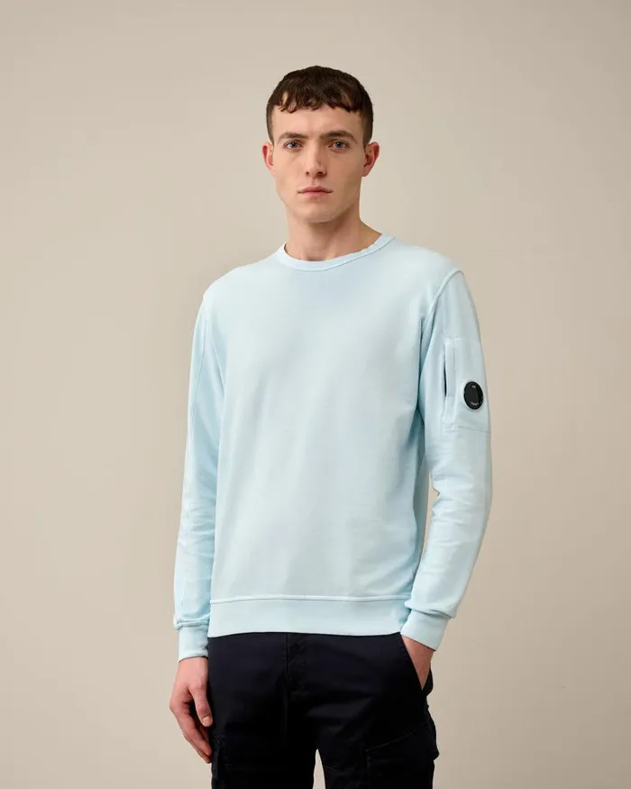 Man Light Fleece Sweatshirt Starlight Blue CP Company Sweatshirts