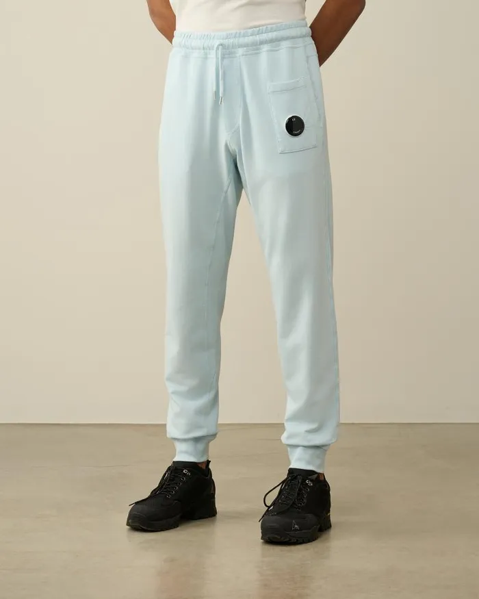 Man Light Fleece Utility Sweatpants Starlight Blue CP Company Tracksuits and Shorts