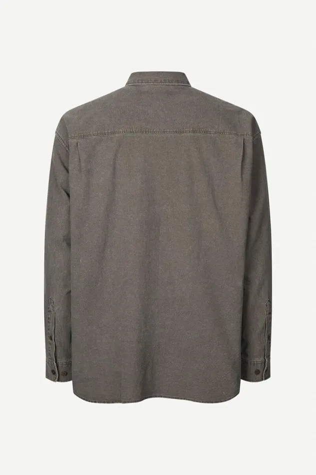 Man Luan G Shirt 14917 Washed Major Brown Samse Samse Shirts