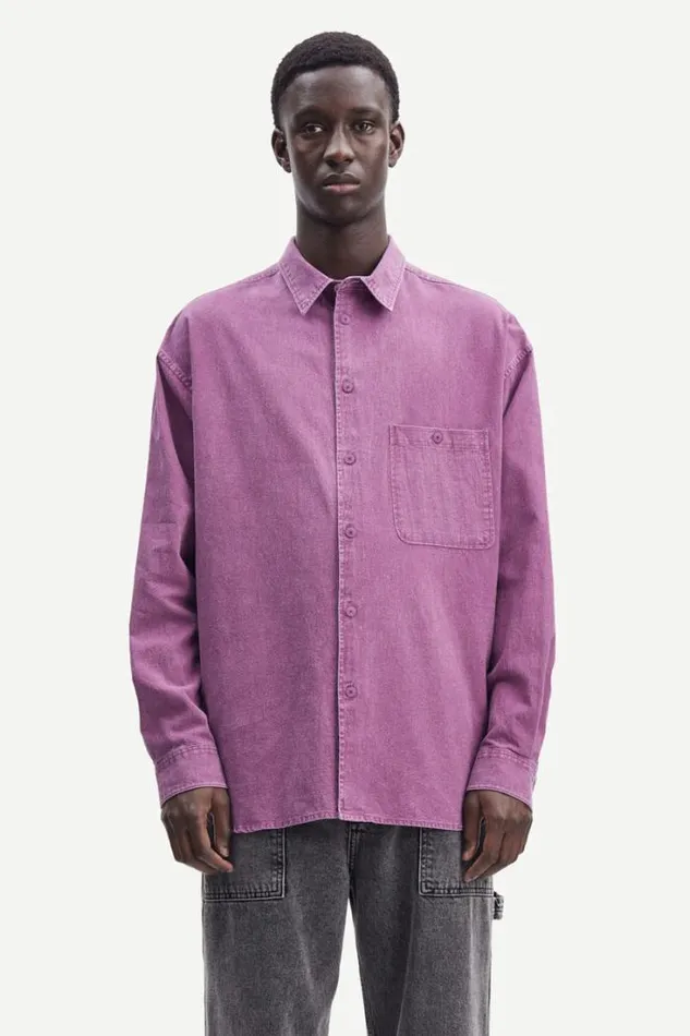 Man Luan G Shirt 14917 Washed Tulipwood Samse Samse Shirts