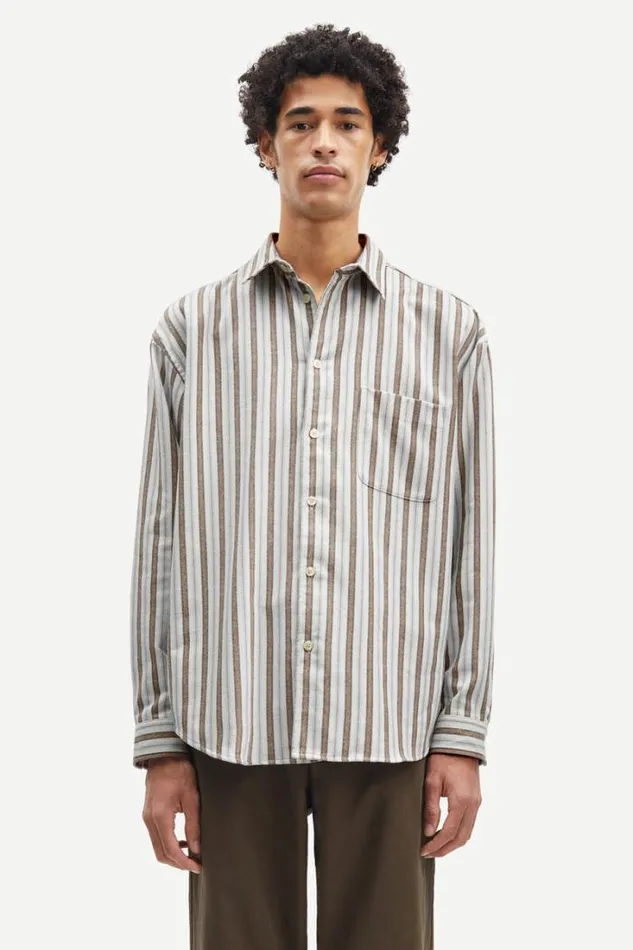 Man Luan J Shirt 14391 Blue St Samse Samse Shirts