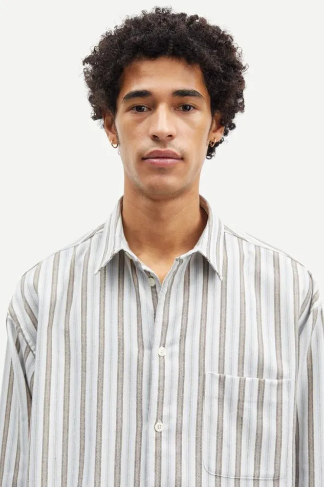 Man Luan J Shirt 14391 Blue St Samse Samse Shirts