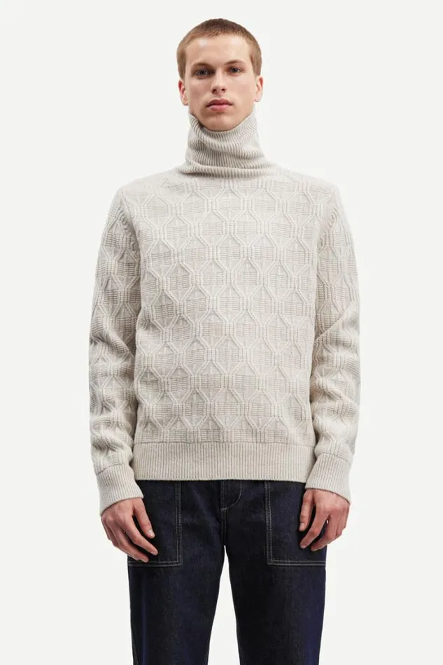 Man Mateo Turtleneck 15010 Silver Lining Samse Samse Knitwear
