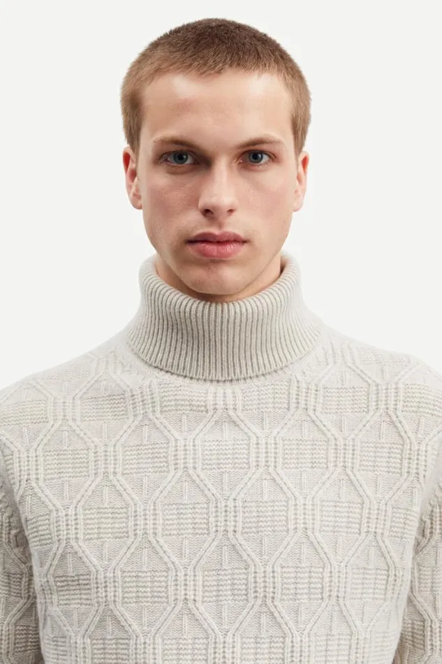 Man Mateo Turtleneck 15010 Silver Lining Samse Samse Knitwear